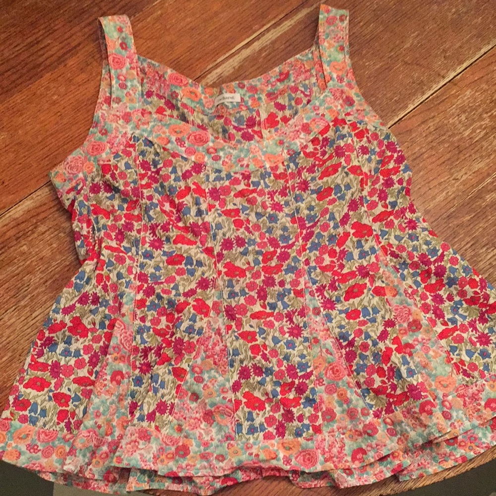 Cacharel Floral Peplum Blouse Sz. Fr. 40 (US 10)